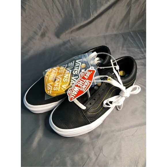 VANS OLD SKOOL NYC 66 BLACK LEATHER SIZE 5.5 MEN'S/ 7 WOMEN'S - Picture 2 of 5